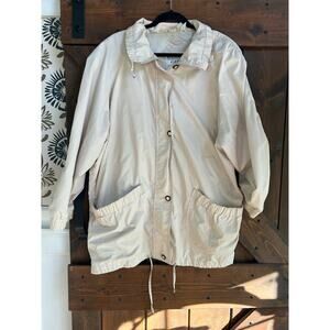 Vintage Monica Gray women’s 14 khaki windbreaker jacket